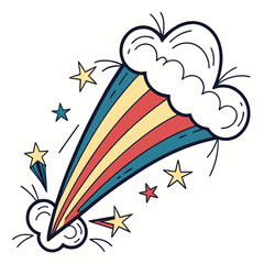 cartoon illustration of a rainbow