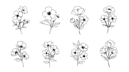 Abstract watercolor feathers in assorted pastel colors isolated on silhouette