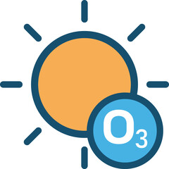 World ozone day vector flat design illustration. sun and ozone vector flat design illustration