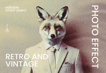 Retro and Vintage Photo Effect Mockup