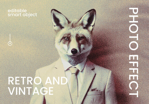 Retro and Vintage Photo Effect Mockup
