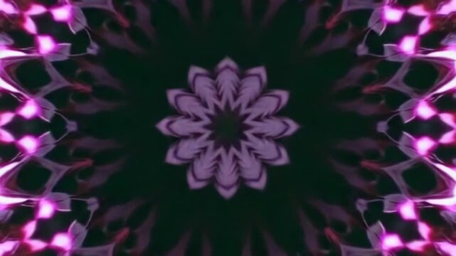 Amazing flower kaleidoscope Equalizer VJ loop for music party background