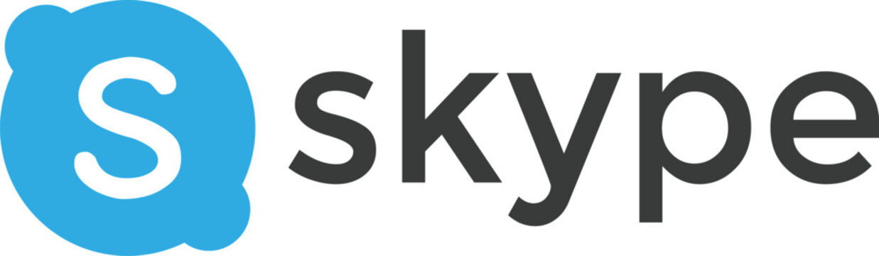 skype logo icon. Communication App Symbol. Messaging, business meeting concept. Call, Chat and Video Conference Design
