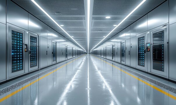 Futuristic server room hallway (1)
