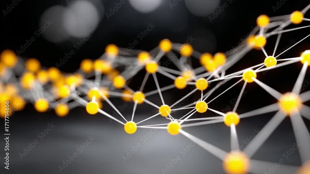 Poster abstract neural network: a dynamic and intricate visualization of a neural network, illuminated by n