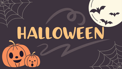 Halloween party flyer template – vector design with haunted elements