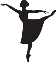Ballet Dancer Arabesque Silhouette