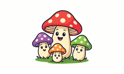 Mushrooms Illustration