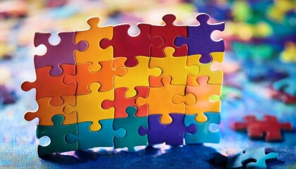 World Autism Awareness And Pride Day Puzzles Background