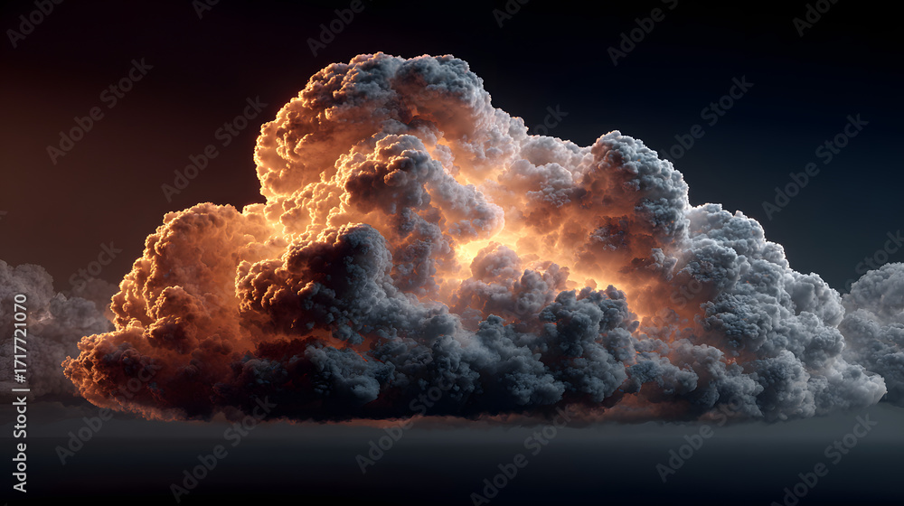 Poster data cloud with padlock icon floating in the center of it.