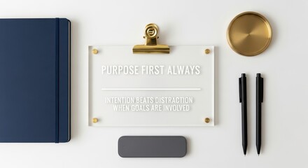 Naklejka premium Purpose First Always Motivational Business Concept