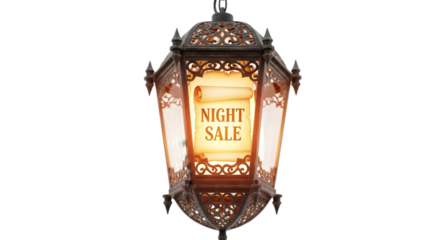 Illuminate your deals with this vintage lantern announcing a special night sale event