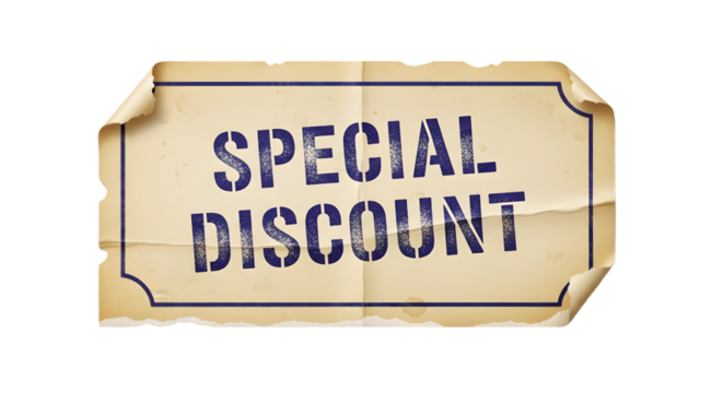 Uncover amazing deals with this vintage special discount announcement