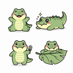 Obraz premium funny crocodile cartoon