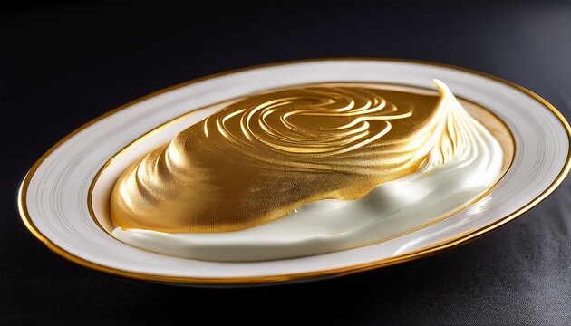 Albanian Tave Kosi On Black Background Golden Top Layer And Creamy Yogurt Emphasizing Texture