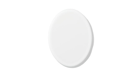 White Oval Shape, Blank Template, Mockup for Design, Minimalist Background, Simple Circle
