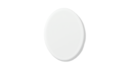 White Oval Shape, Blank Template, Mockup for Design, Minimalist Background, Simple Circle