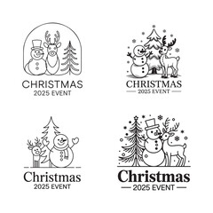 vector illustration christmas Typography T-shirt Design