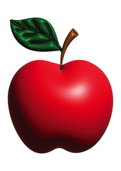 red apple vector illustration