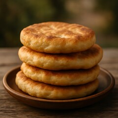 bannock bread canadian traditional rustic dessert stock photo