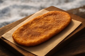 beavertail pastry canadian traditional dessert stock photo