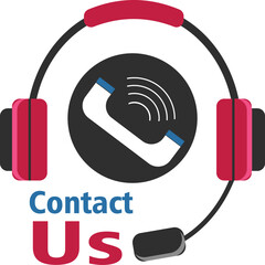 Contact us with headphones, for consultation, costumer service and support service