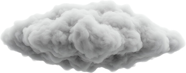 Textured white cloud shape with soft edges and subtle depth ready to isolate Transparent background Wispy transparent background