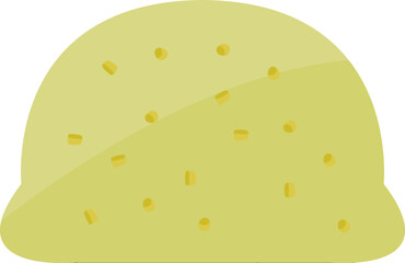Pistachio Chocolate Chip Ice Cream Scoop Graphic