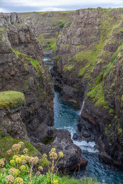 Canyon de Koluglj&uacute;fur, dans le nord ouest de l'Islande