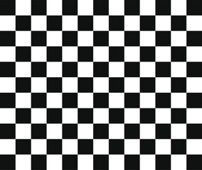 Fototapeta premium Black and white checkered racing flag seamless pattern. Classic checkered race flag car finish line or start line. White black check seamless pattern.