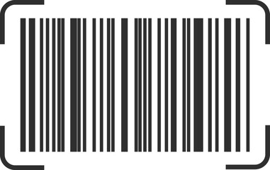 barcode icon set. Black Barcode level symbol
