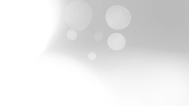 White bokeh motion graphic plain background with glowing blur and elegant abstract light leak design