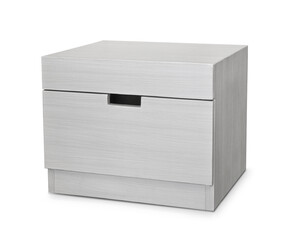 Modern gray wooden nightstand