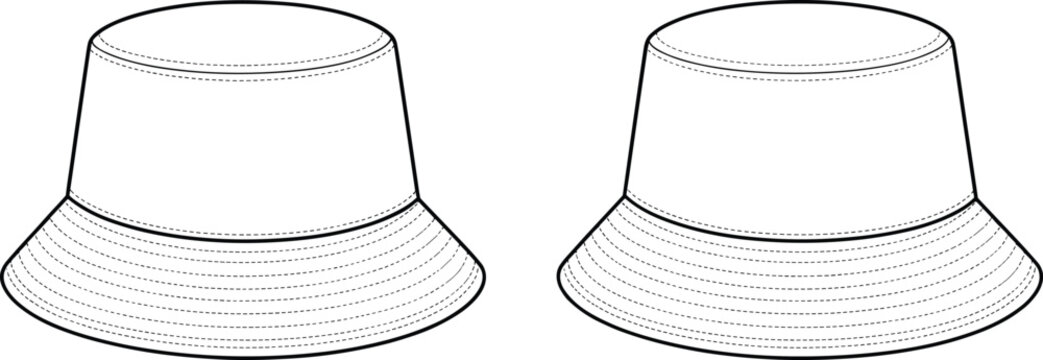 bucket hat outline
