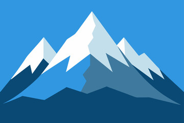 Fototapeta premium vector illustration of a mountain landscape