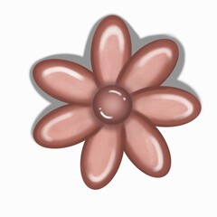 pink flower isolated on white background
