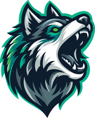 Fototapeta premium Vector wolf mascot illustration set