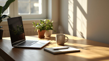 Business Office Communication &ndash; Laptop, Monitor, and Paper Documents