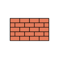 Network firewall, Firewall security icon logo flat vector design