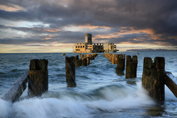 a cloudy morning over the Gdynia torpedo station