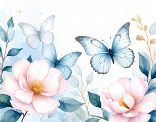 Schmetterlinge mit Blumen