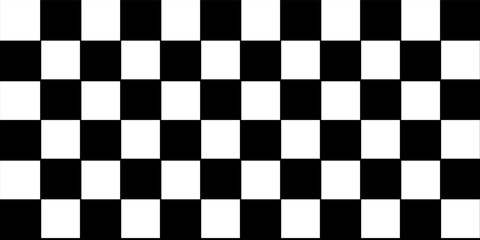 Fototapeta premium Black and white checkered pattern, Checkerboard seamless pattern