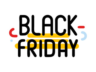 Modern minimalist Black Friday design with clean sans serif typography