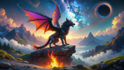 Dragon-Wolf Guardian of the Peaks

