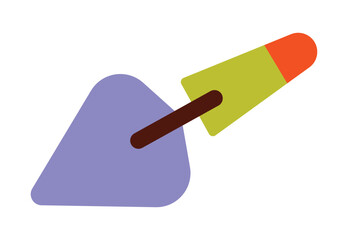 Colorful trowel icon for construction and masonry. Modern flat design tool for plastering, building, and renovation projects.