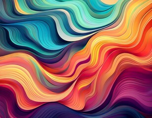 Obraz premium abstract colorful wavy layers