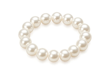 Obraz premium Elegant pearl bracelet isolated on transparent background, sophisticated design