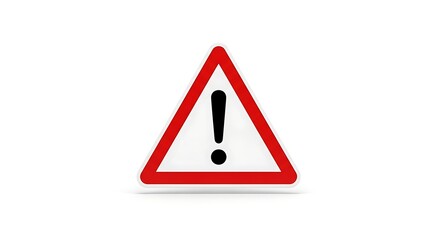Red Warning Triangle with Exclamation Point Icon.