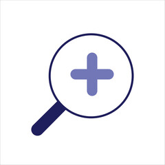 zoom in icons. simple colored vector