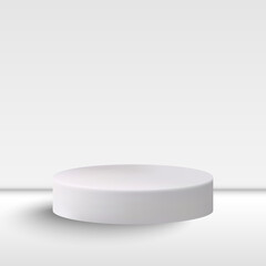 Minimalist pedestal stand on a clean white background for your product. Eps 10